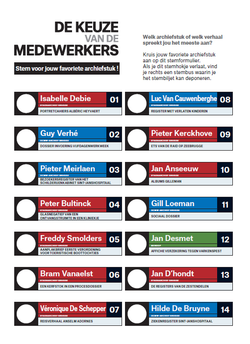 Stembiljet 2018 Stadsarchief Brugge